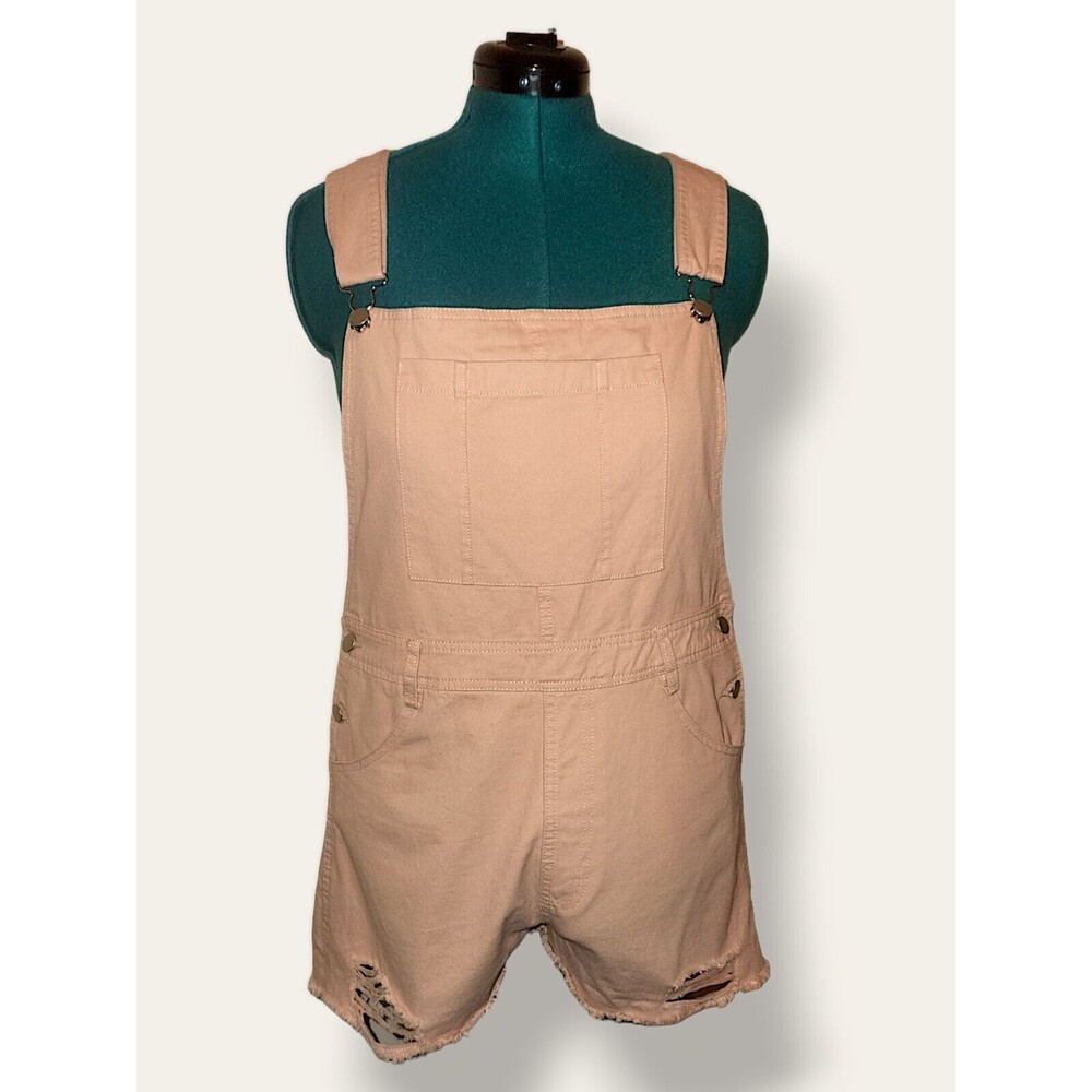 Newbury Kustom Distressed Overall Shorts 100% Cotton Material Size Large